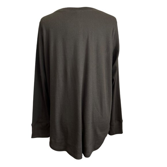 Hiyiyezi Womens Black Long-Sleeve Pullover Tunic Everyday Top With Crewneck - Picture 3 of 7